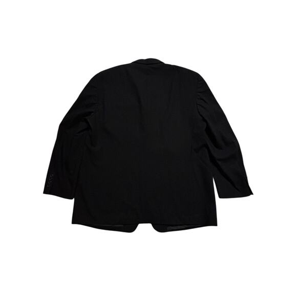 DKNY Essentials Blazer 46R Black 3 Button Wool Jacket Classic Fit Sport Coat - Picture 4 of 7